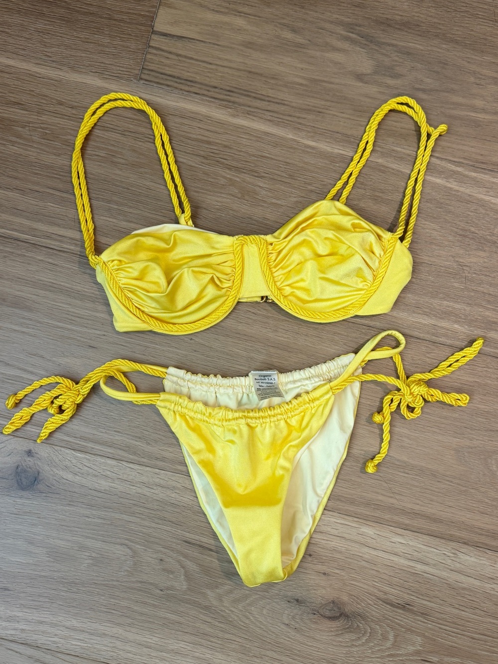 Baobab Lula Yellow Rope-Trim Bikini Set